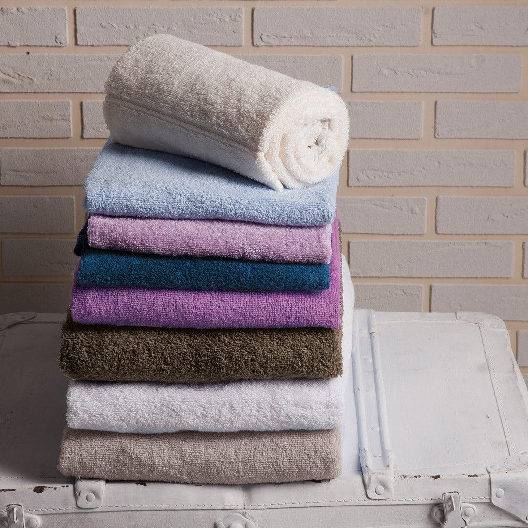 Asciugamano Telo Doccia in Spugna Carezze 70x140 Azzurro - Image 3