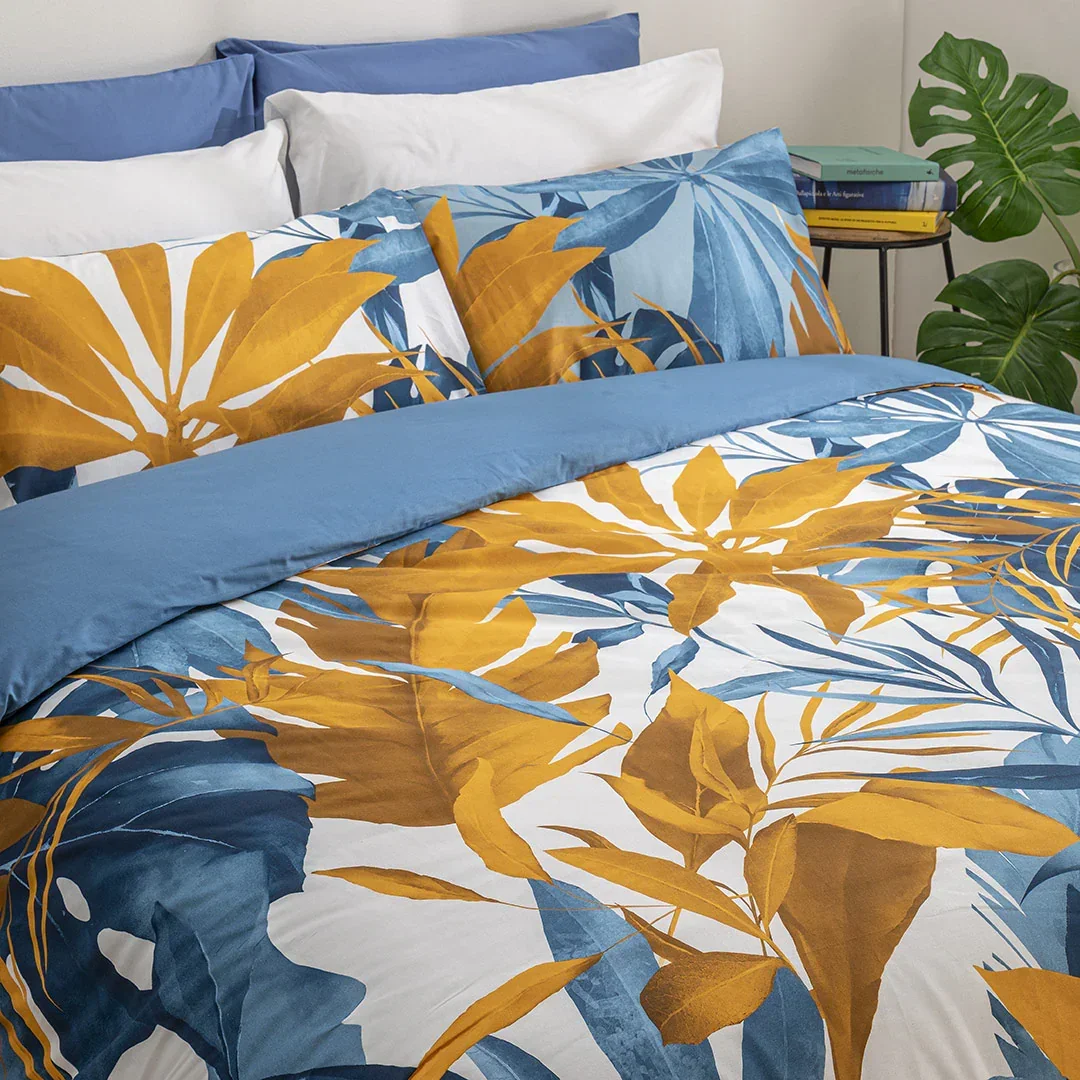 Completo Letto Matrimoniale in Cotone con Stampa Digitale - Fantasia Samoa Multicolor - Image 4