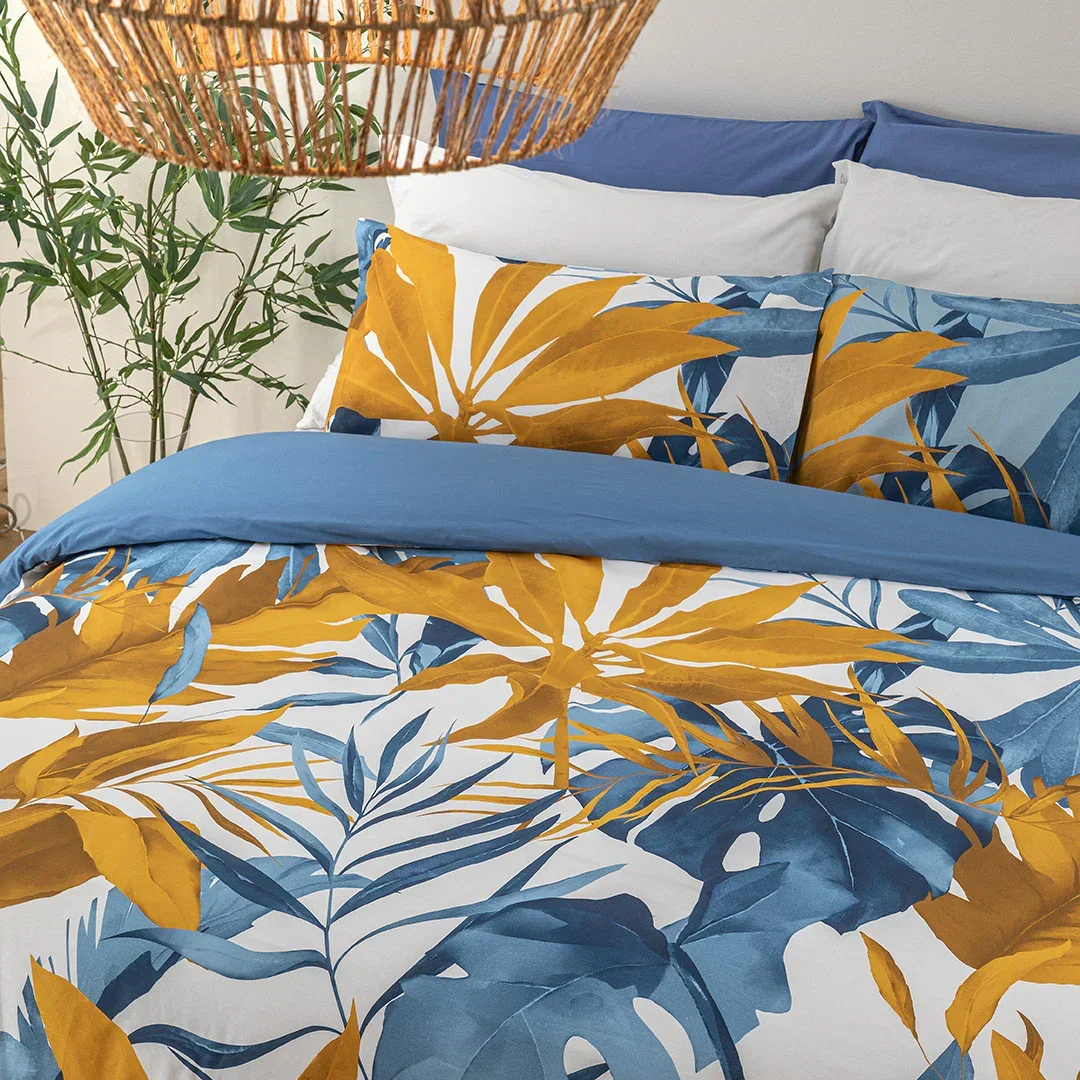 Completo Letto Matrimoniale in Cotone con Stampa Digitale - Fantasia Samoa Multicolor - Image 5