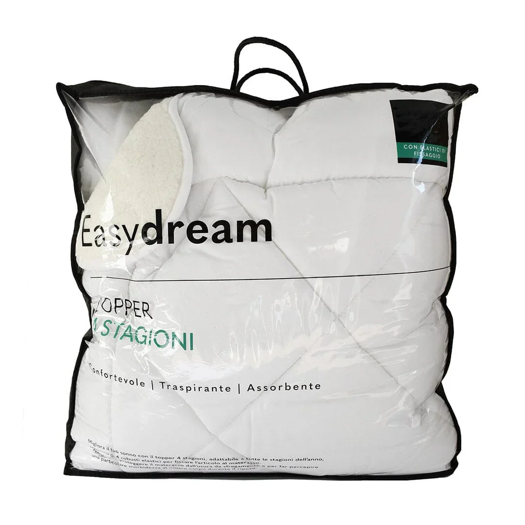 EasyDream Topper Singolo 4 Stagioni Tinta Unita White - Image 5