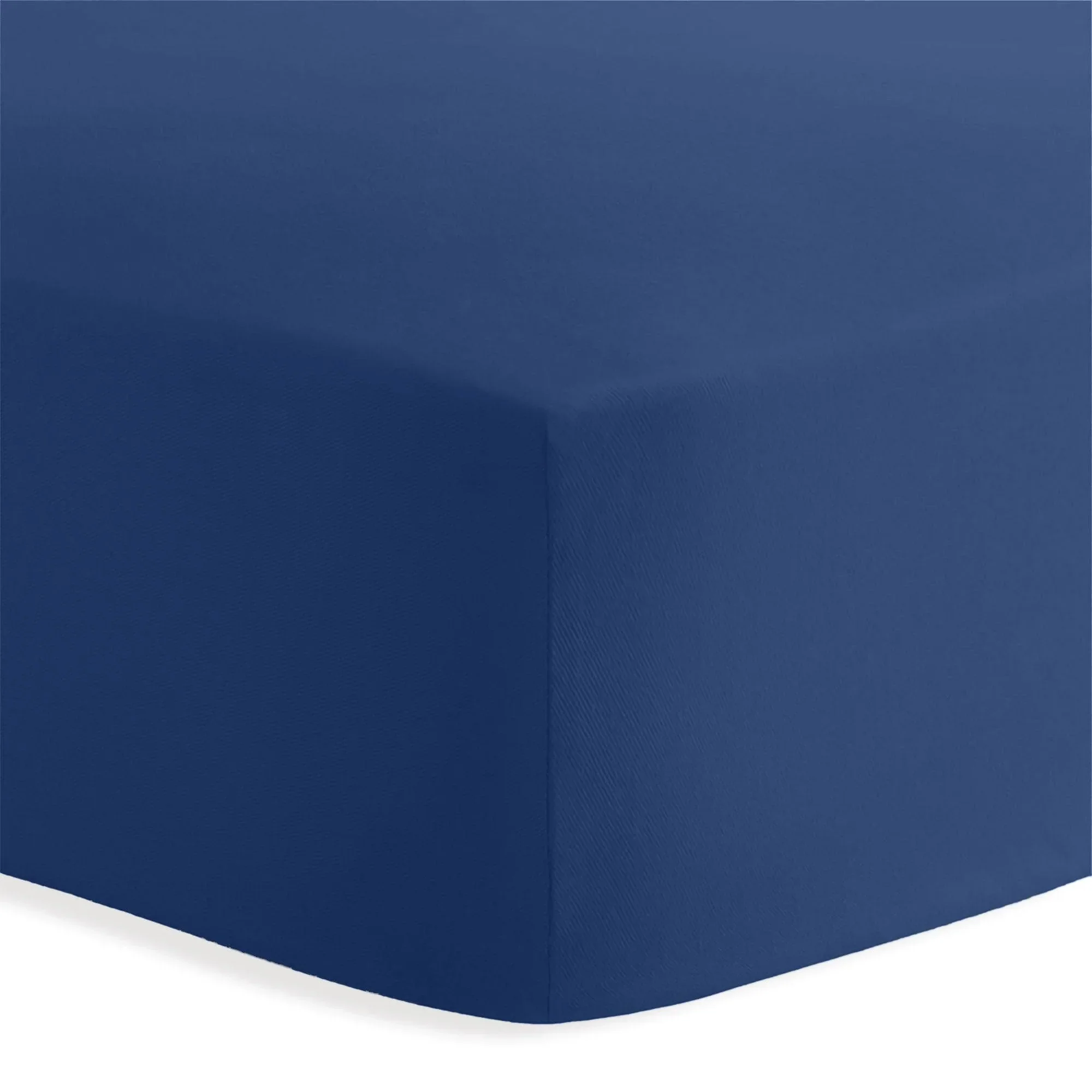 Lenzuolo Sotto Con Angoli Piazza e Mezza in Cotone Tinta Unita Blue Royal - Image 3