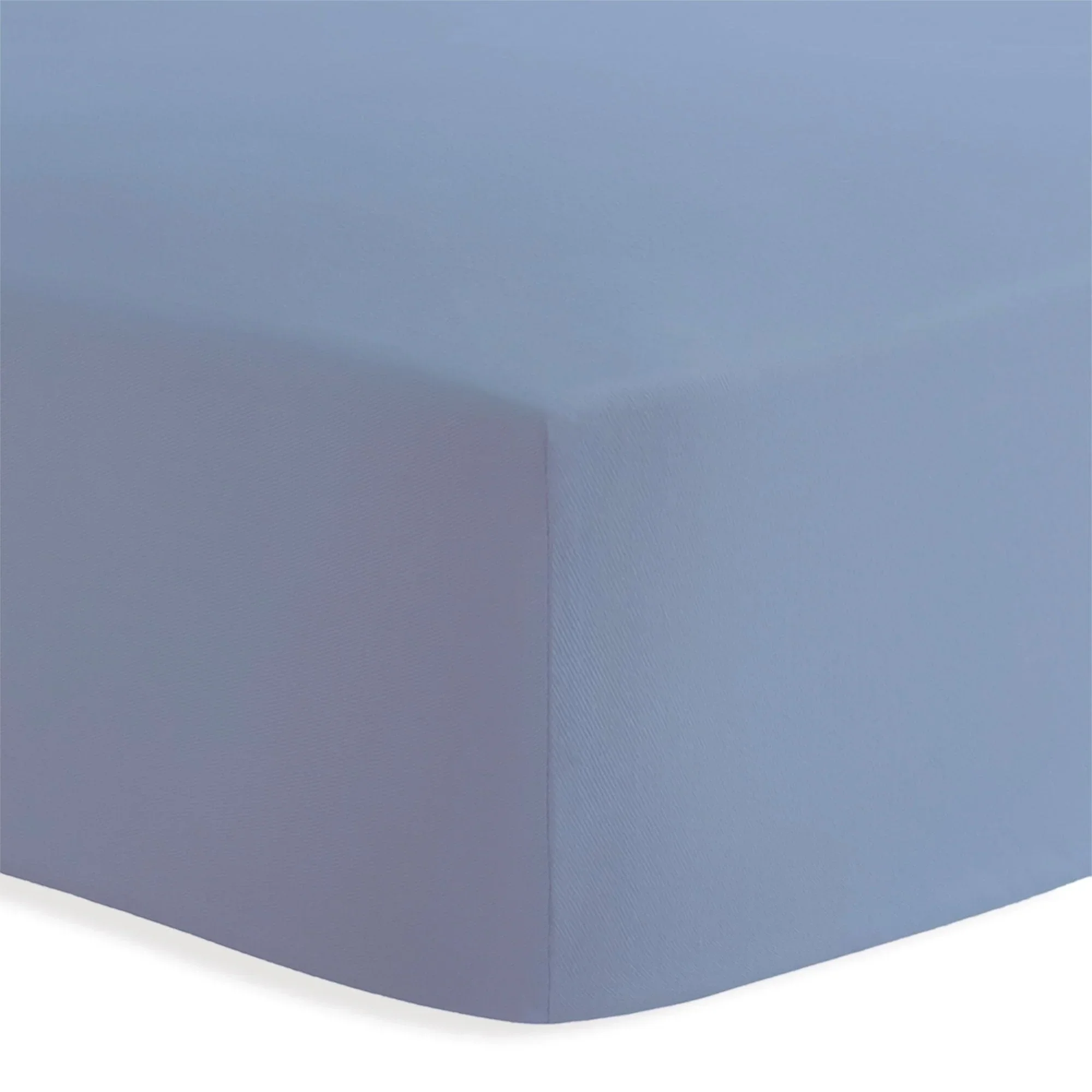 Lenzuolo Sotto Con Angoli Piazza e Mezza in Cotone Tinta Unita Light Blue - Image 3