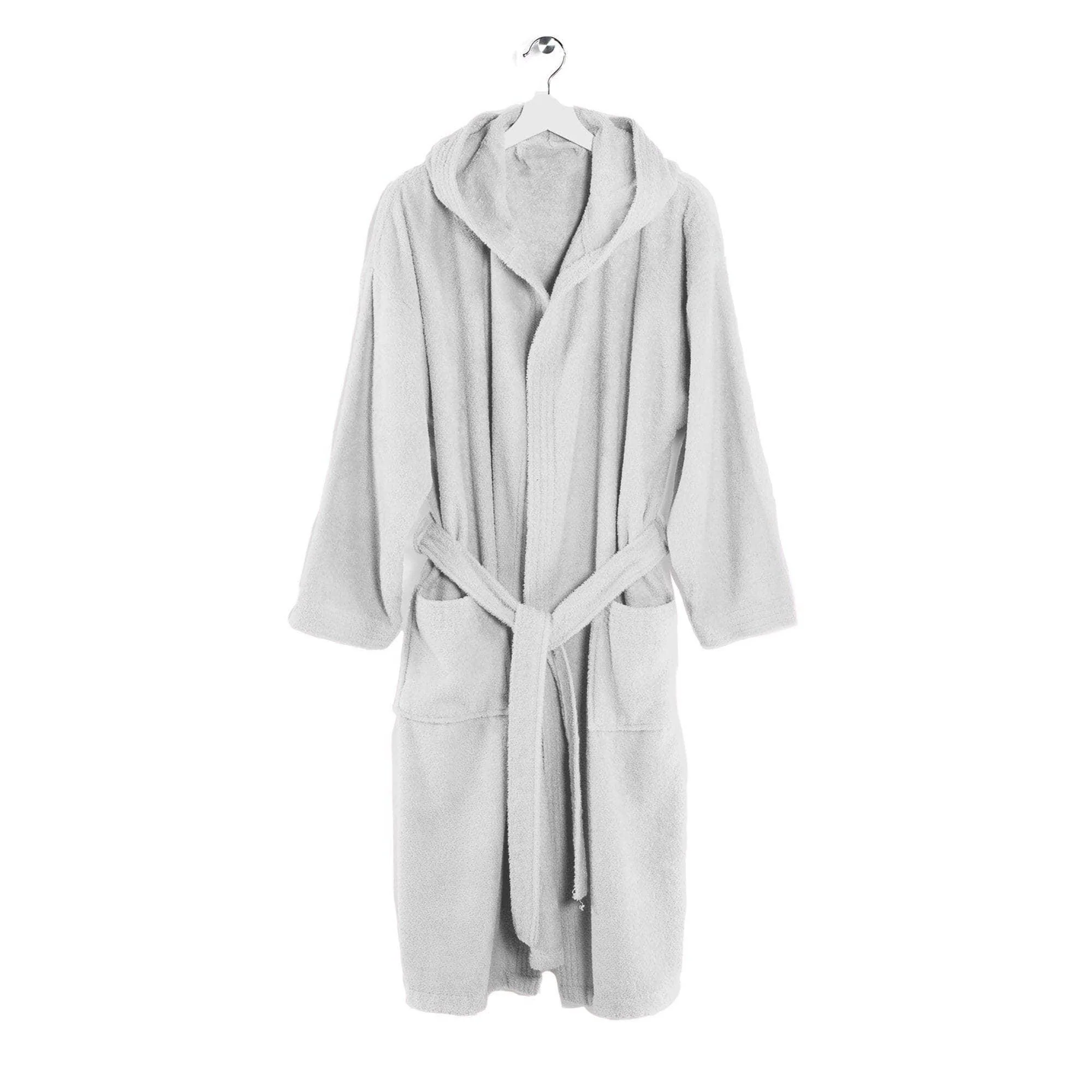 LUXURY COLLECTION DI MAESTRO Accappatoio in Puro Cotone con Cappuccio - Tinta Unita Bianco - Image 4