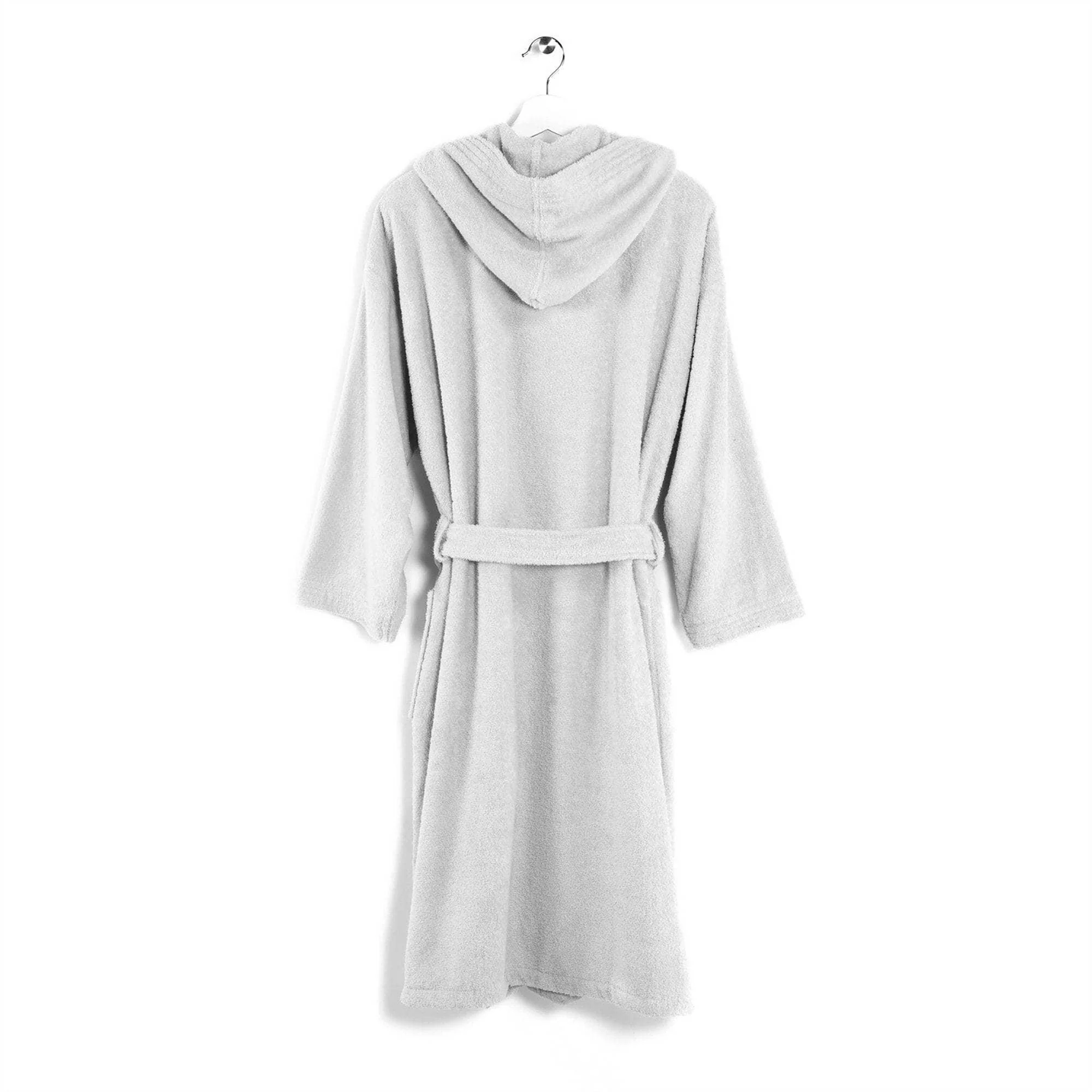 LUXURY COLLECTION DI MAESTRO Accappatoio in Puro Cotone con Cappuccio - Tinta Unita Bianco - Image 5