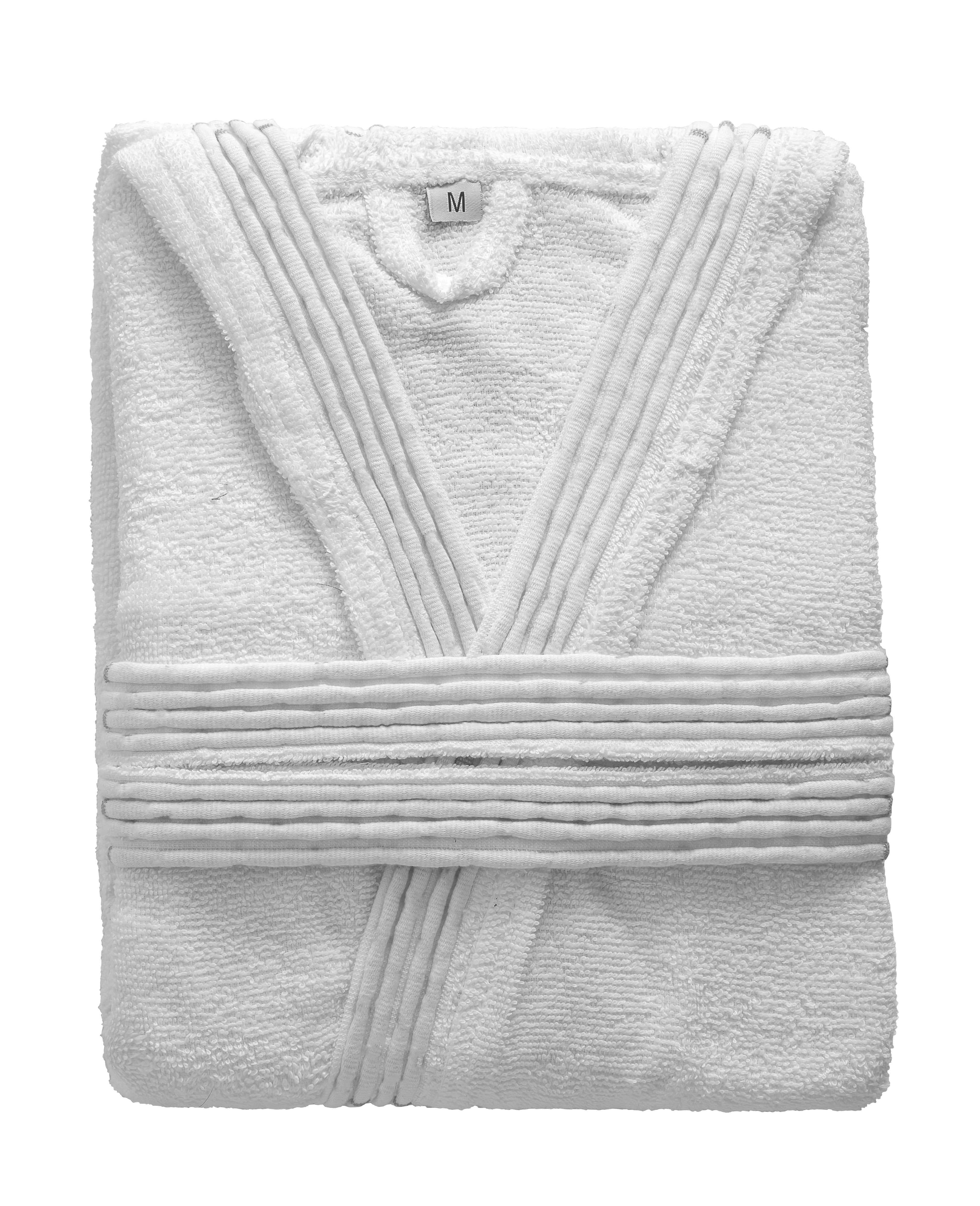 LUXURY COLLECTION DI MAESTRO Accappatoio in Puro Cotone con Cappuccio - Tinta Unita Bianco - Image 6