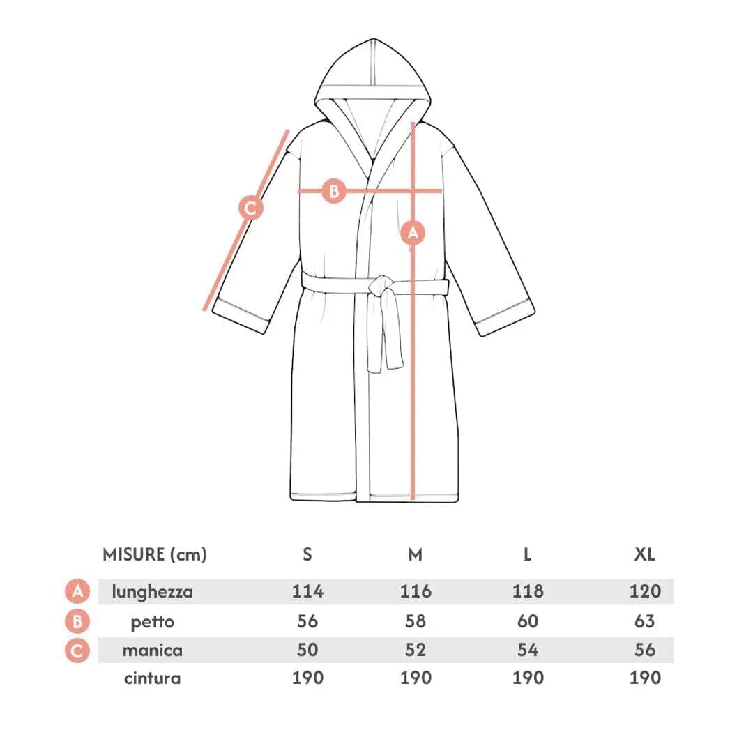 LUXURY COLLECTION DI MAESTRO Accappatoio in Puro Cotone con Cappuccio - Tinta Unita Lilla - Image 6