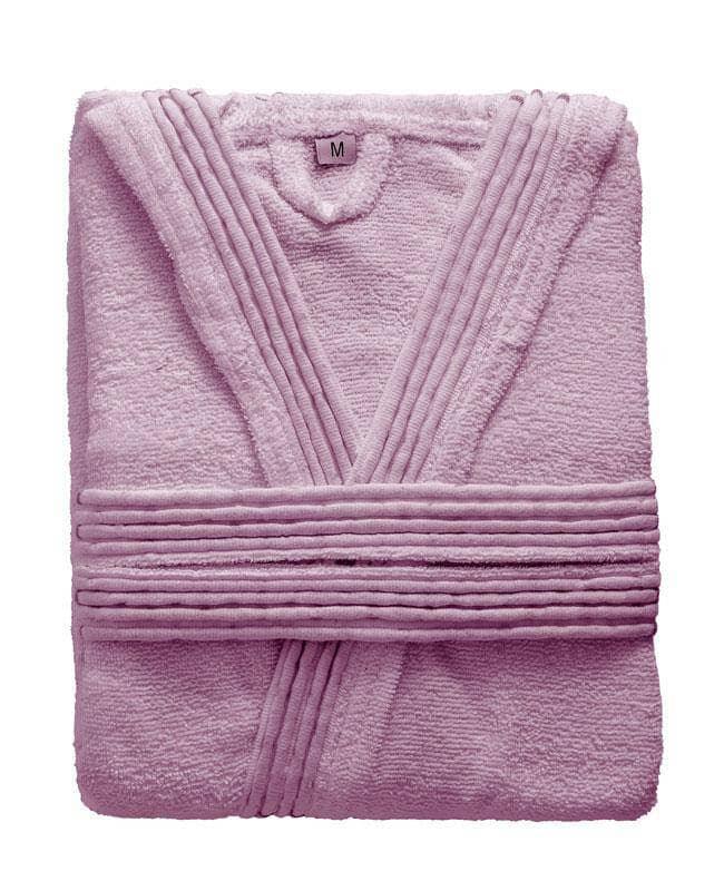 LUXURY COLLECTION DI MAESTRO Accappatoio in Puro Cotone con Cappuccio - Tinta Unita Malva - Image 6
