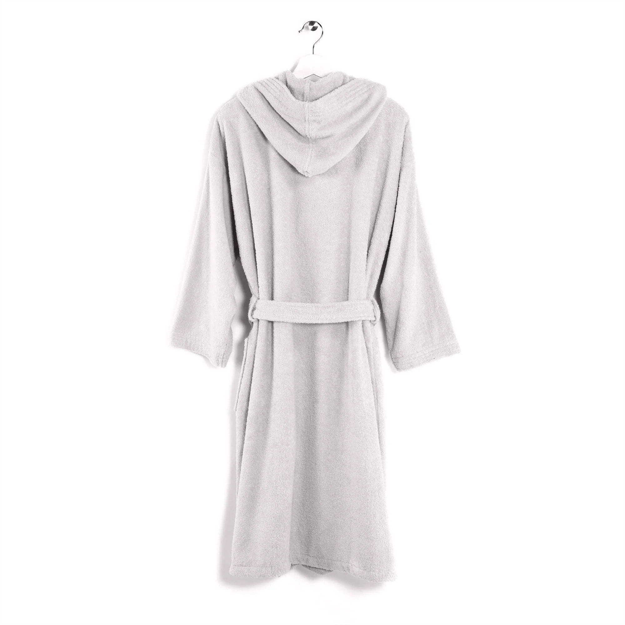 LUXURY COLLECTION DI MAESTRO Accappatoio in Puro Cotone con Cappuccio - Tinta Unita Perla - Image 5