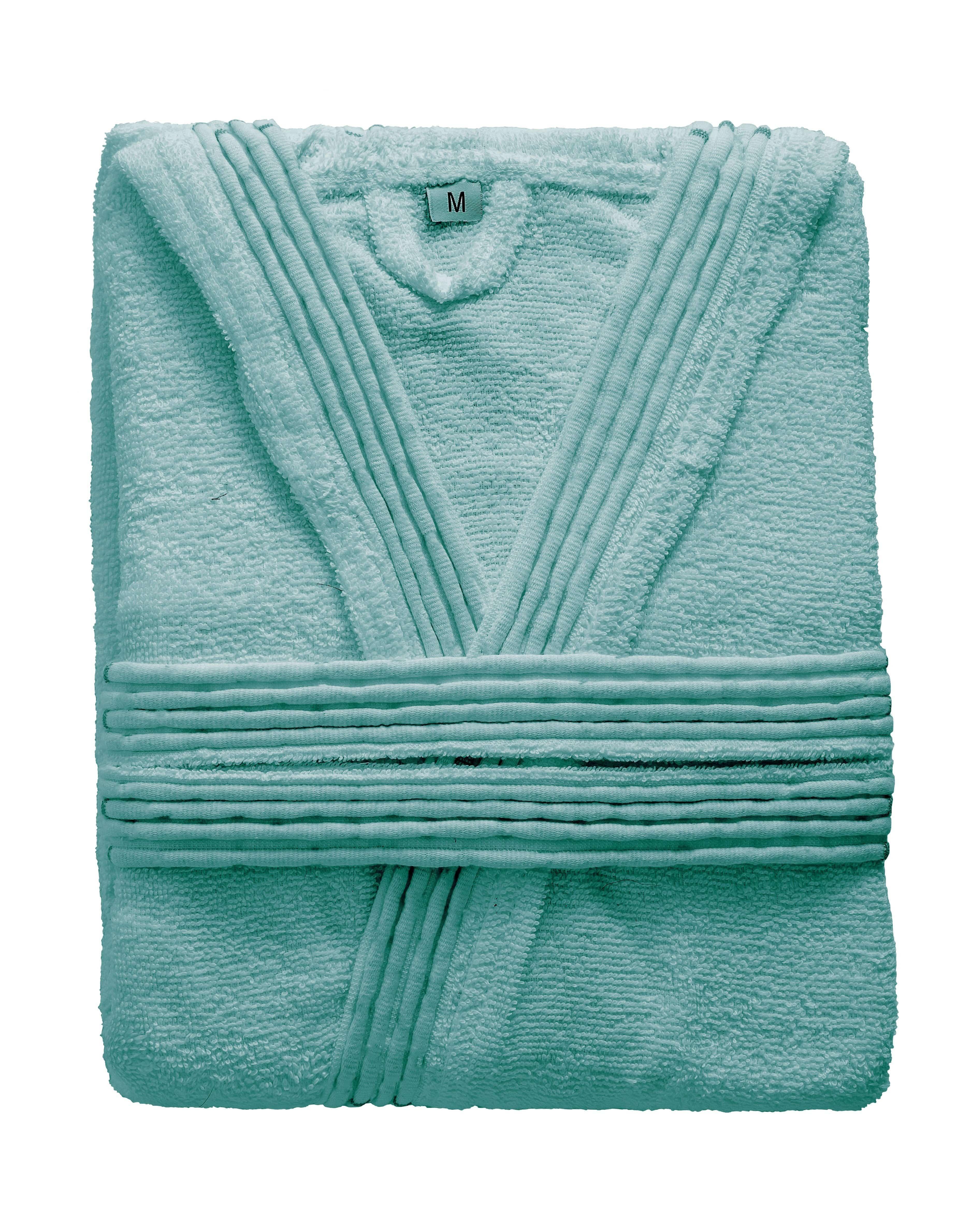 LUXURY COLLECTION DI MAESTRO Accappatoio in Puro Cotone con Cappuccio - Tinta Unita Turchese - Image 6
