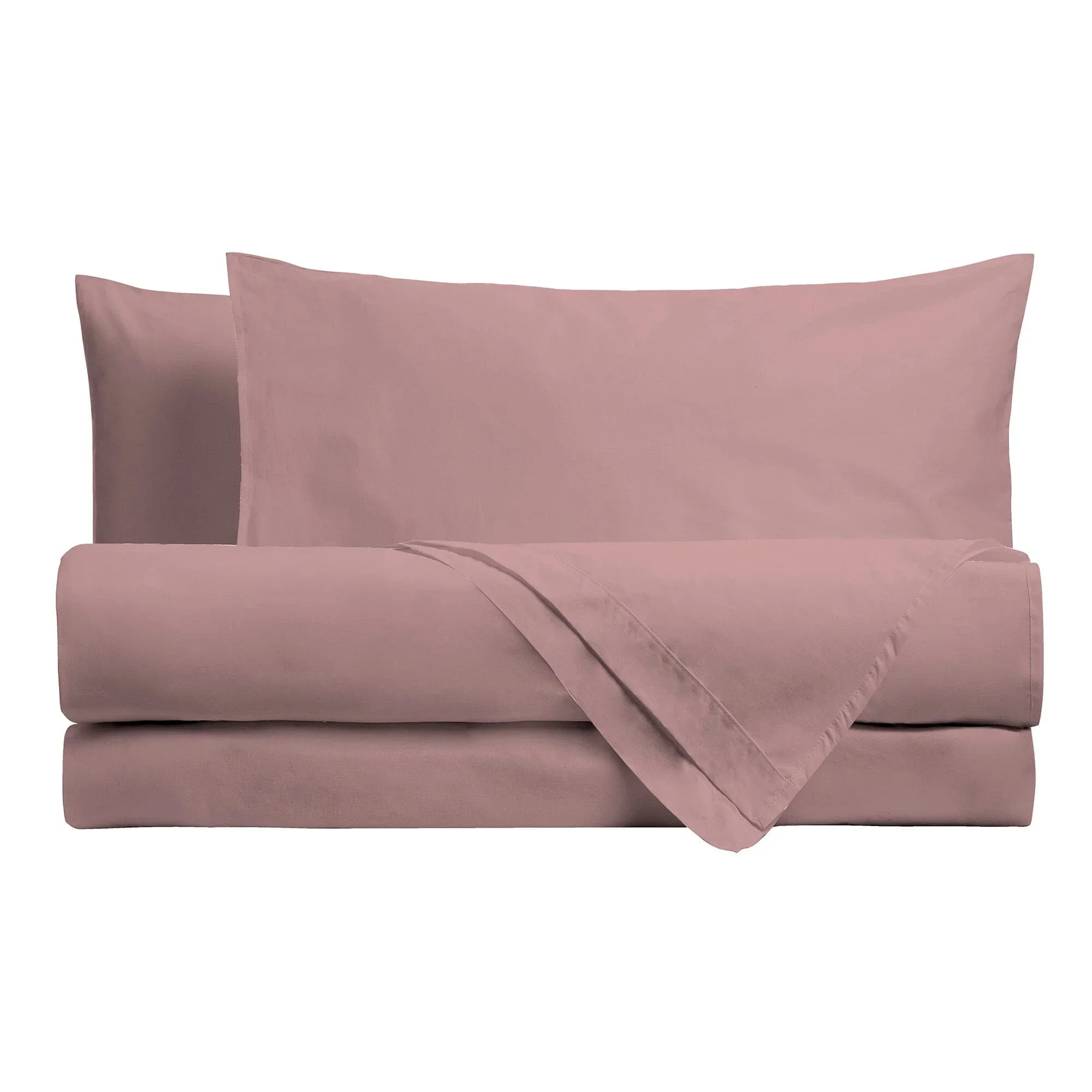 Parure Copripiumino Singolo in Microfibra Softy Yarn - Tinta Unita Malva - Image 3