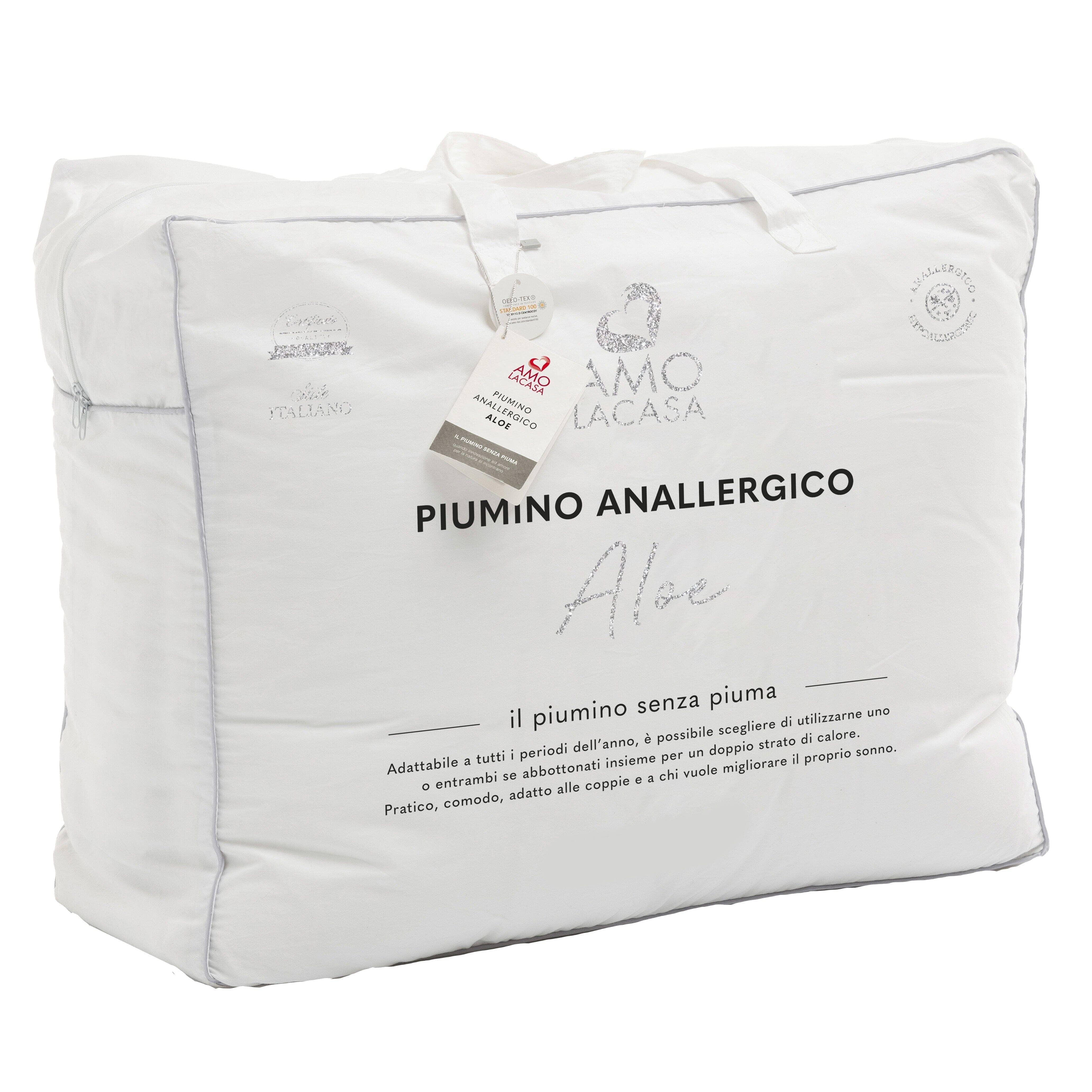 Piumino Aloe Vera Piazza e Mezza 200x220 Bianco - Image 5