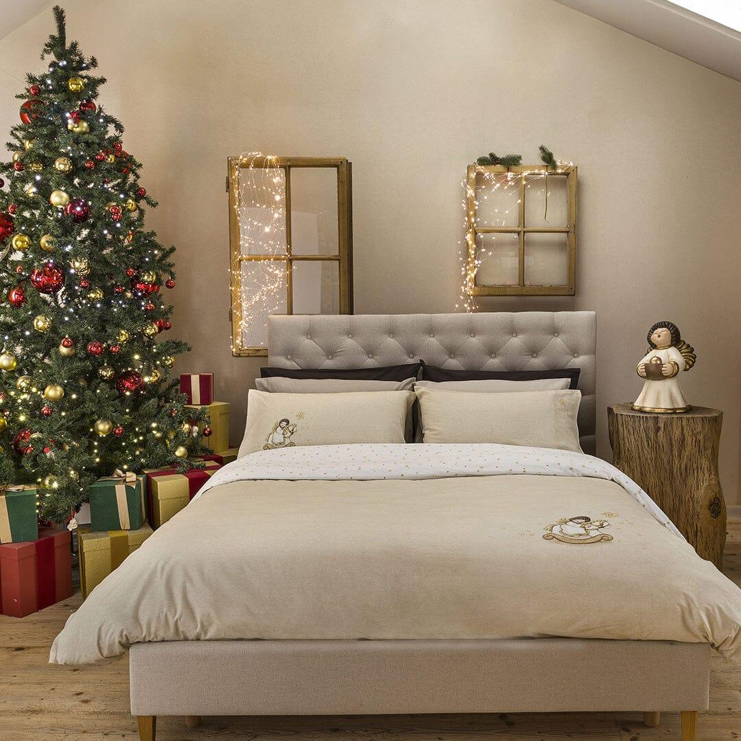 THUN® Completo Letto Singolo con Stampa Digitale - Fantasia Natale Angel Vanilla - Image 4